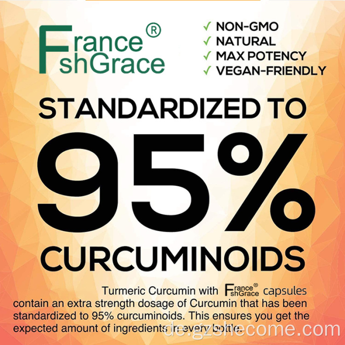 OEM -Kurkumapapseln Antioxidative Vorteile Curcumin -Kapseln